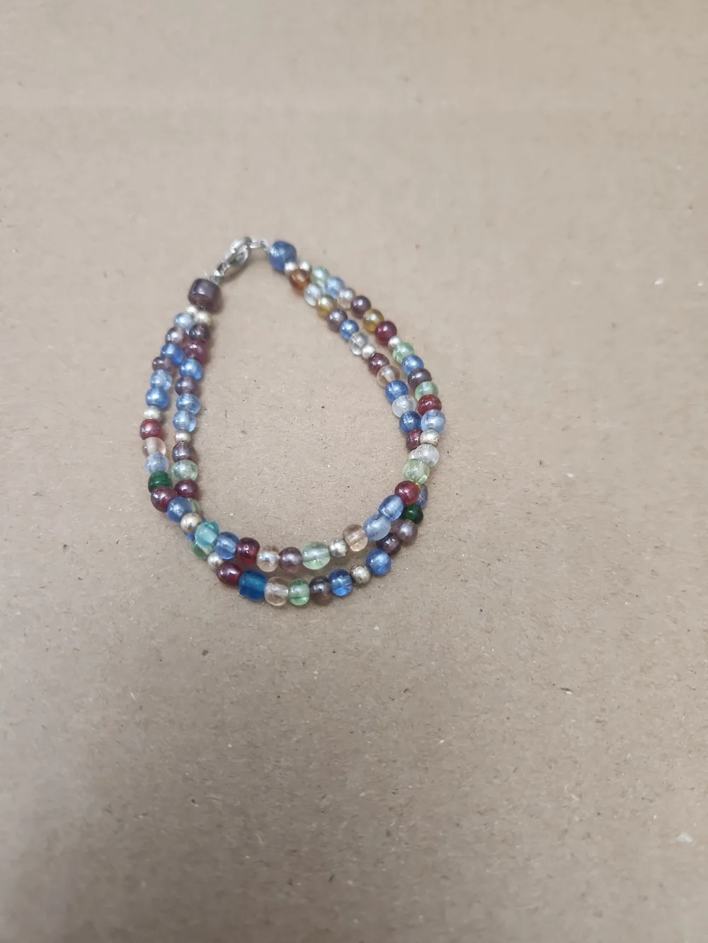 Multicolor Bead Double-Strand Bracelet